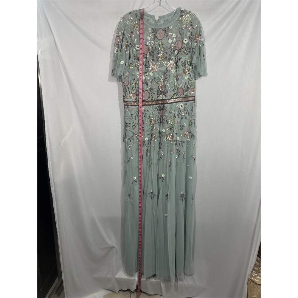 NEW Mac Duggal‎ [ 18 ] 9136 Embellished High Neck Butterfly Sleeve Gown J2223 - Picture 3 of 15